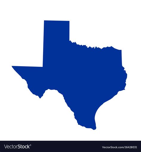 texas state map royalty  vector image vectorstock