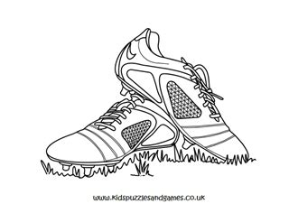 football boots colouring page kids puzzles  games