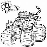 Blaze Coloring Monster Pages Stripes Machines Wild Gets sketch template