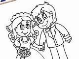 Couple Wedding Colouring Pages Coloring Colorin sketch template