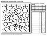 Coloring Pages Roman Color Numerals Outer Code Space Pythagorean Theorem Change Making Whooperswan Lcm Least Multiple Common Created Teacherspayteachers sketch template