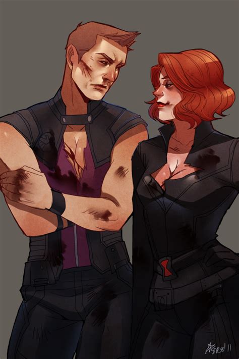 hawkeye and black widow hawkeye and black widow fan art 30802052 fanpop