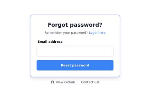 Forgot Password Form Tailwind Css Example