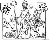Sinterklaas Piet Zwarte Sankt Nikolaus Nicolas Saint Sint Ausmalbilder Kleuren Knutselidee Colorier Knutselwerkje Animaatjes sketch template