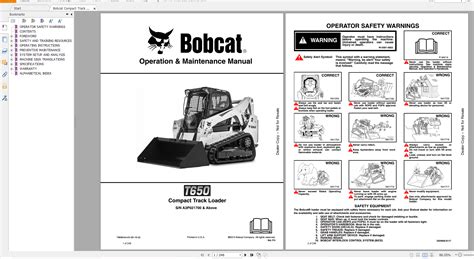 bobcat compact track loader  operation maintenance manual ap