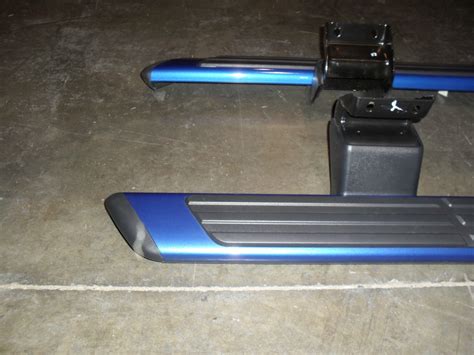 oem ford    running boards set kit nerf bars ext cab blue   ebay