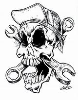Skull Wrench Piston Skulls Graffiti Soldadura Tatuaje Clipartmag sketch template