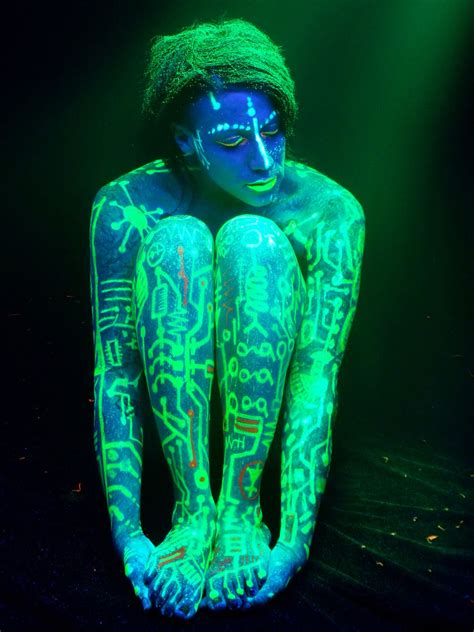 enter the surreal world of black light photography