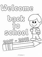 School Welcome Back Coloring Pages Preschool Color Printable Template Getcolorings Coloringpage Work Pag Eu sketch template