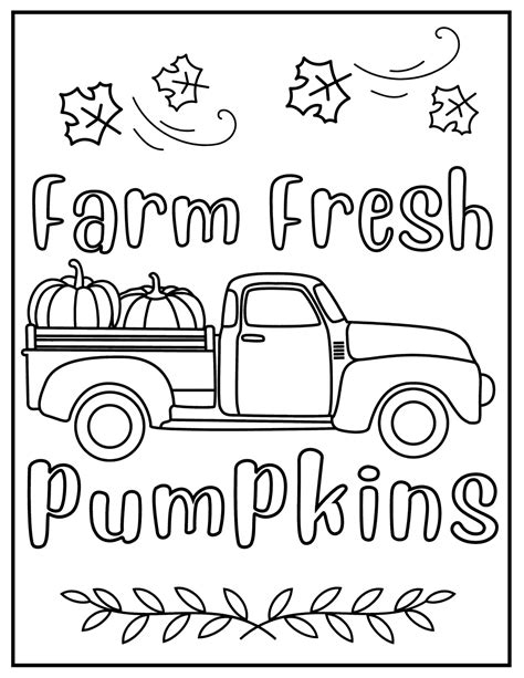 fall themed coloring pages  print