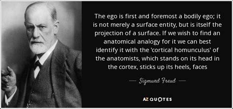 sigmund freud quote the ego is first and foremost a bodily ego it