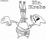 Mr Krabs Coloring Pages Color Colorings Print sketch template