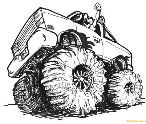giant monster truck coloring page  printable coloring pages