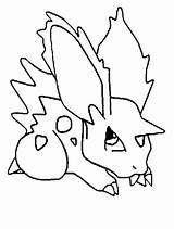 Pokemon Nidoran Nidorino Coloringhome sketch template