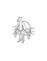 Coloring Camel Cart Villager Cart1 sketch template