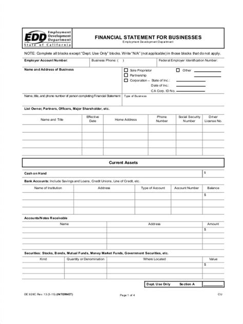 printable statement forms