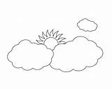 Clouds sketch template