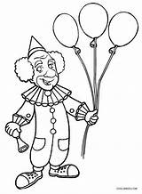 Clown Coloring Balloons Pages Printable Happy Sheet Drawing Holding Girl Kids Creepy Cool2bkids Color Print Getcolorings Getdrawings Bunch sketch template