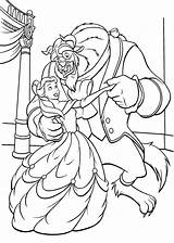 Coloring Pages Disney Beast Beauty Printable Dancing Sheets Kids Belle Colouring Princess Dance Book Pdf Coloriage Walt Choose Board Prince sketch template
