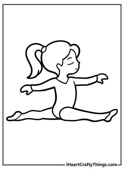 gymnastics coloring pages  girls