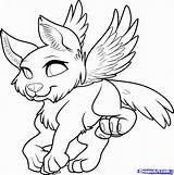 Pup Winged Coloringhome Lineart Howling Sapphira Deviantart sketch template