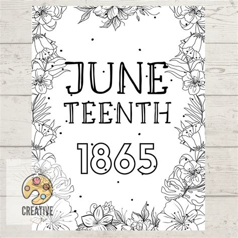 juneteenth coloring pages pack   etsy