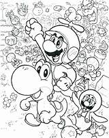 Mario Coloring Super Pages Bros Smash Printable 3d Kart Characters Bowling Brothers Sheets Getdrawings Yoshi Color Getcolorings Luigi Print Top sketch template
