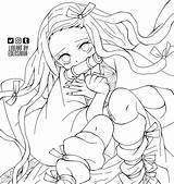 Nezuko Zenitsu sketch template