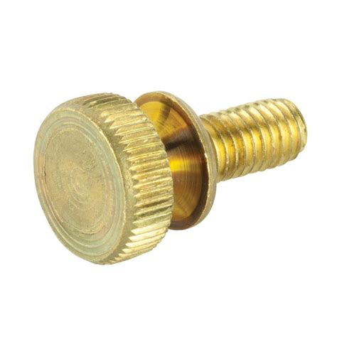 Crown Bolt 10 32 X 1 In Brass Knurled Screw 2 Pack