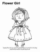 Coloring Girl Flower Flickr Pages Wedding sketch template