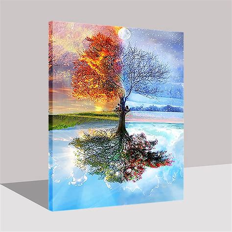 Four Seasons Tree Landscape Diy Painting By Numbers Kits