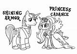Coloring Cadance Shining sketch template