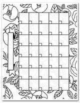Calendar Coloring Printable Pages Planner Ishouldbemoppingthefloor sketch template