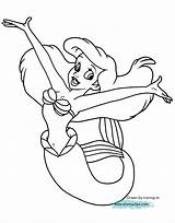 Mermaid Coloring Little Ariel Pages Flounder Disney Disneyclips Printable Triton Funstuff sketch template