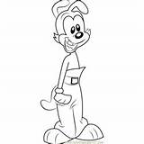 Coloring Pages Animaniacs Yakko Mime Coloringpages101 Kids sketch template