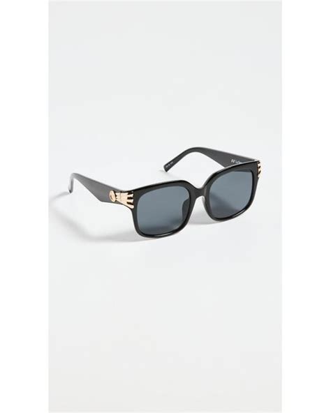 Le Specs Shell Shocked Sunglasses In Black Lyst Uk