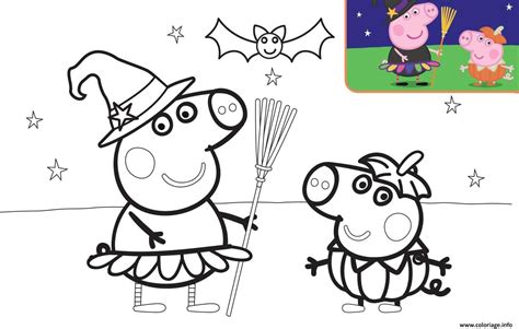 peppa pig coloring pages halloween kidsworksheetfun