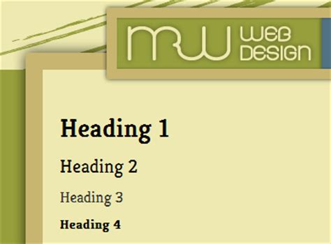 headings  important blog mrw web design