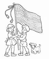 Flag Coloring Drawing Clipart Printable Children Craft Activities Sketch Card sketch template