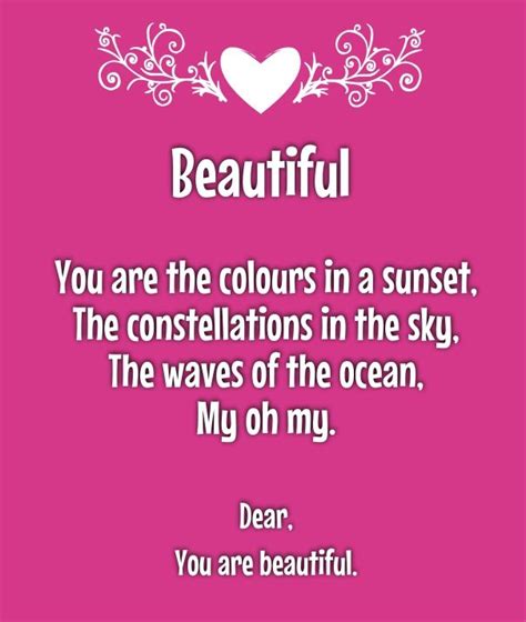 you re so beautiful poems for her sweet quotes beautiful poems for