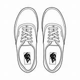 Vans Drawing Shoe Sketch Drawings Sneakers Shoes Template Line Sneaker Van Illustration Outline Draw Vector کفش Coloring نقاشی Tenis Flat sketch template