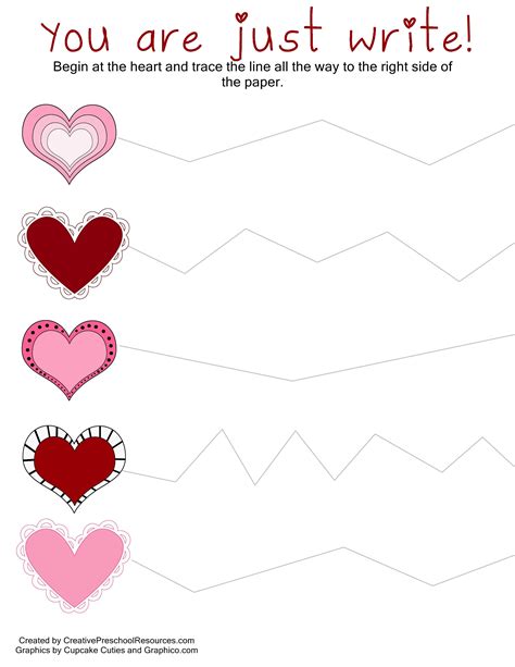 printable preschool valentine worksheets lexias blog