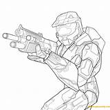 Halo Reach Coloring Hero Pages Color sketch template