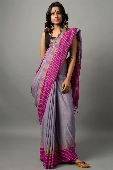 khadi cotton sari mauve effortlessly into world of style in this