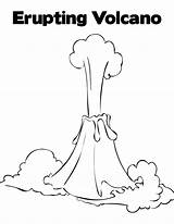 Volcano Coloring Pages Eruption Getcolorings sketch template