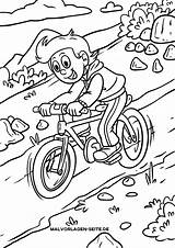 Malvorlage Fahren Mountainbike Ausmalen Fahrrad Mountainbiker Ausmalbild Grafik sketch template