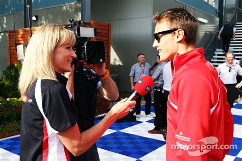 Rachel Brookes Sky Sports F1 Reporter With Max Chilton Marussia F1