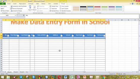 How To Use Data Entry Form In Excel Youtube