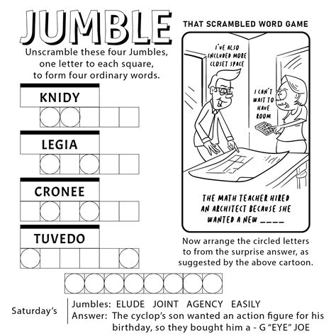 daily printable jumble puzzles