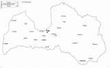 Outline Map Latvia Cities Main Names sketch template